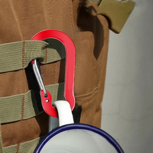 6pcs carabiner clip aluminum - 6pcs,