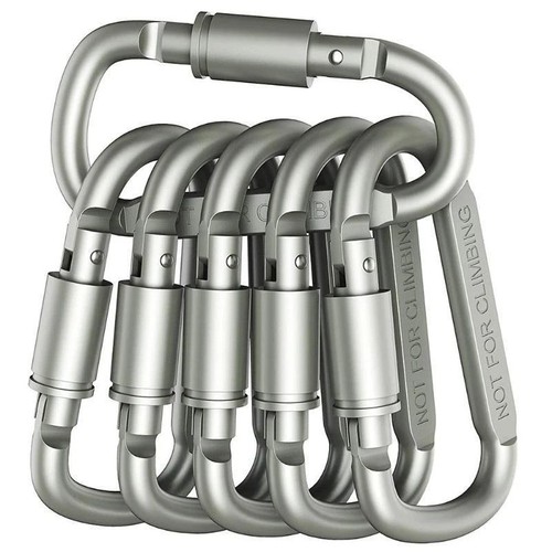 6pcs aluminum carabiner - carabiner, clips