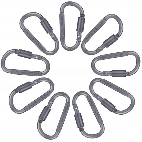 6pcs 82mm aluminum carabiner - 6pcs,