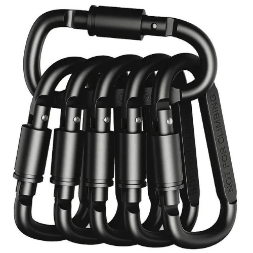 6pcs aluminum carabiner - 6pcs, clips