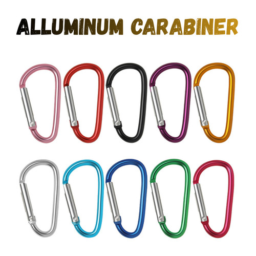 100pcs aluminum carabiner - aluminum,